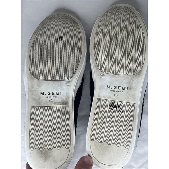 M Gemi Cerchio Leather Woven Slip on Sneakers 43 Is Size 11 Men Slip On - Picture 3 of 7